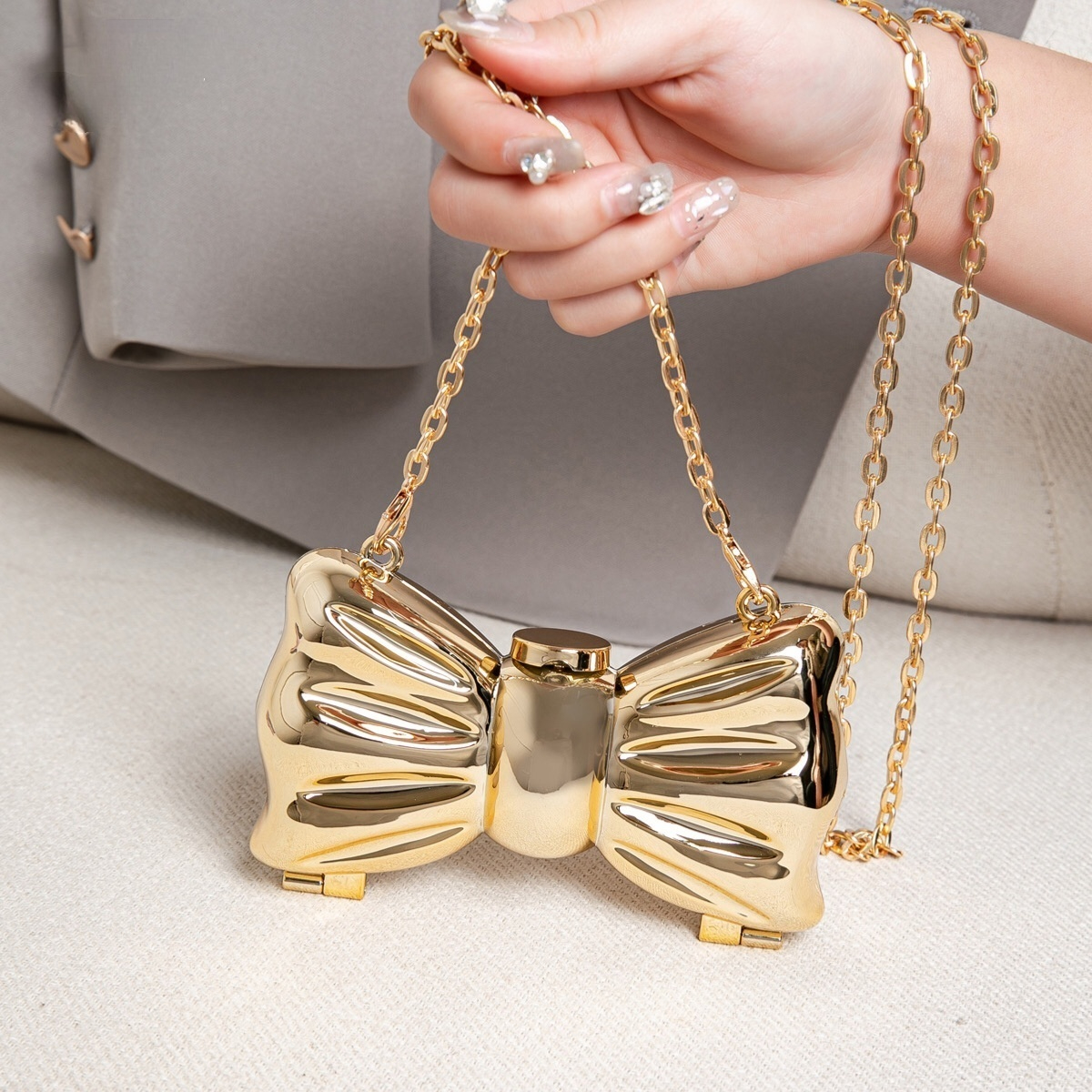 Luxury Bags Expensive - Luxury Fashion Metal Mini Handbag with