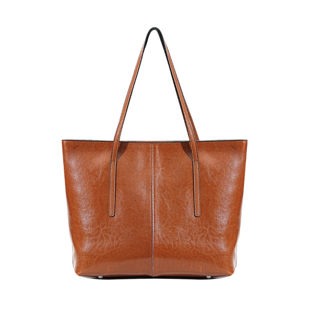Oil Wax Cowhide Tote Bag Women - Luxury Bags Vintage recension och pris