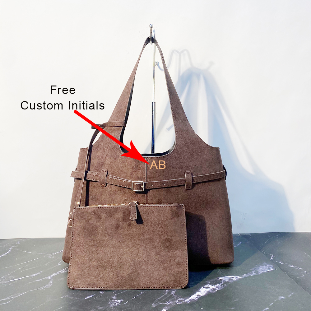 Luxury Large Capacity Frosted  - Tote Bag Leather Monogram recension och pris