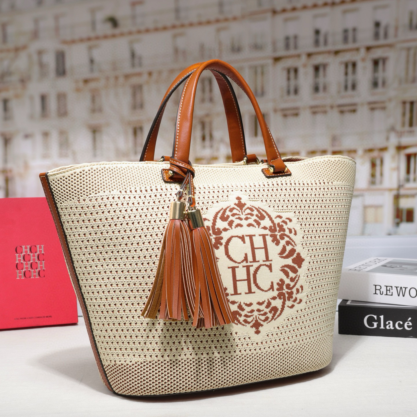 CHHC Monogram Woven Tote Bag,  - Tote Bag Leather Monogram recension och pris