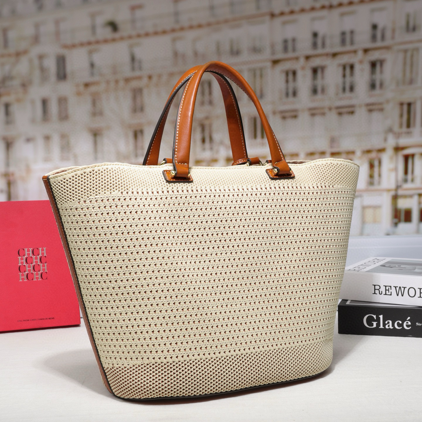 CHHC Monogram Woven Tote Bag,  - Tote Bag Leather Monogram recension och pris