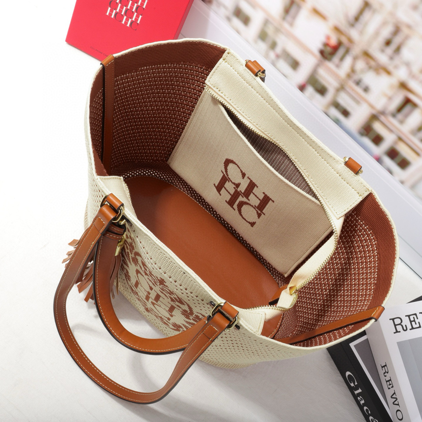 CHHC Monogram Woven Tote Bag,  - Tote Bag Leather Monogram recension och pris