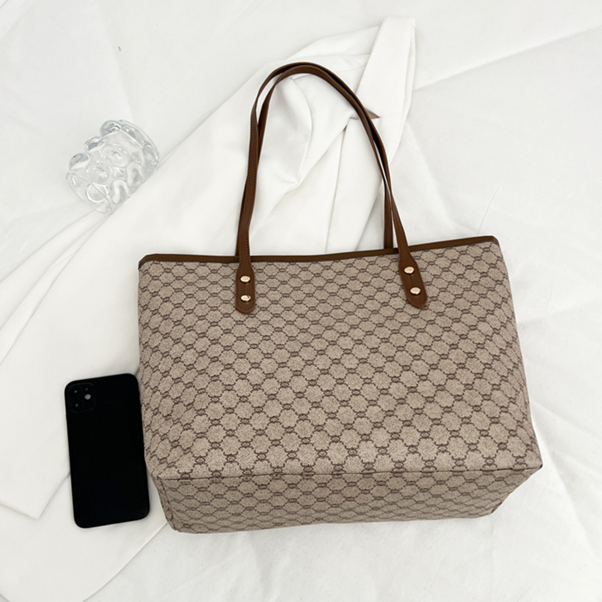Luxury Vintage Women Shoulder  - Tote Bag Leather Monogram recension och pris