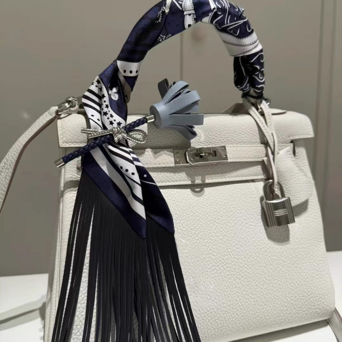 Faux Leather Fringe Tassel Sca - Luxury Bags Vintage recension och pris