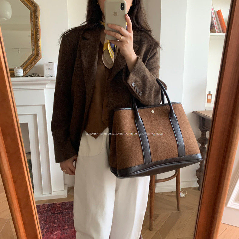 JIAERDI Retro Weave Tote Bag W - Luxury Bags Vintage recension och pris