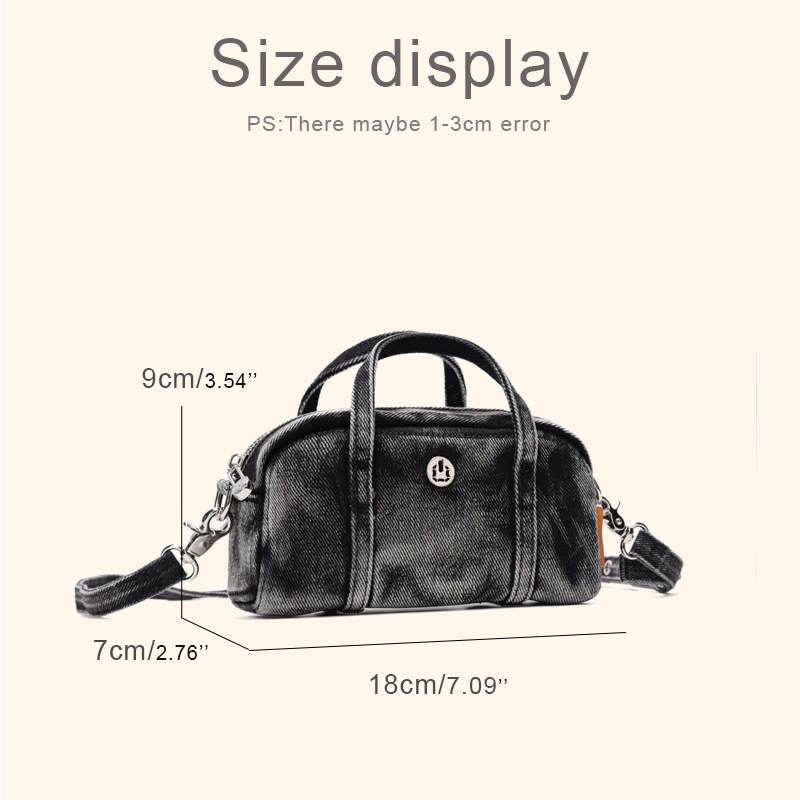 Korean Casual Mini Denim Box B - Luxury Bags Women recension och pris