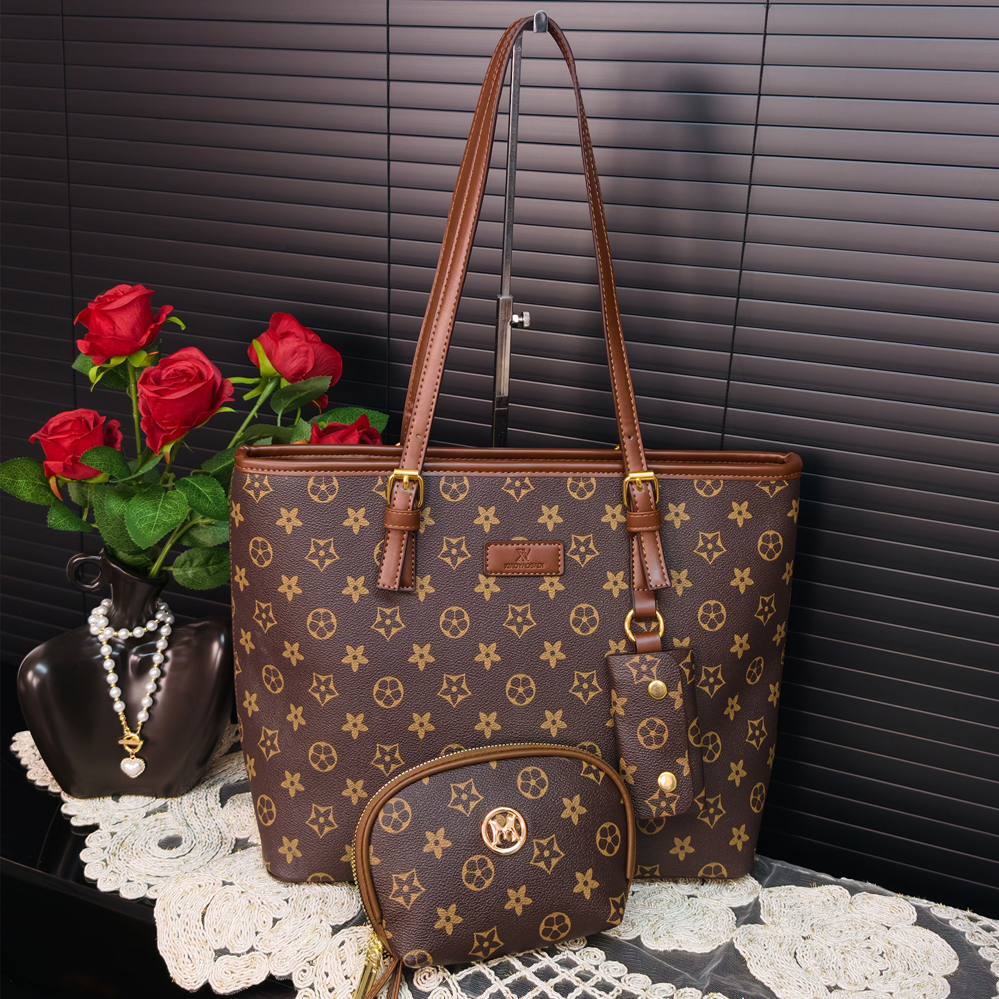 2026 Luxury Monogram Tote Set, - Tote Bag Leather Monogram recension och pris