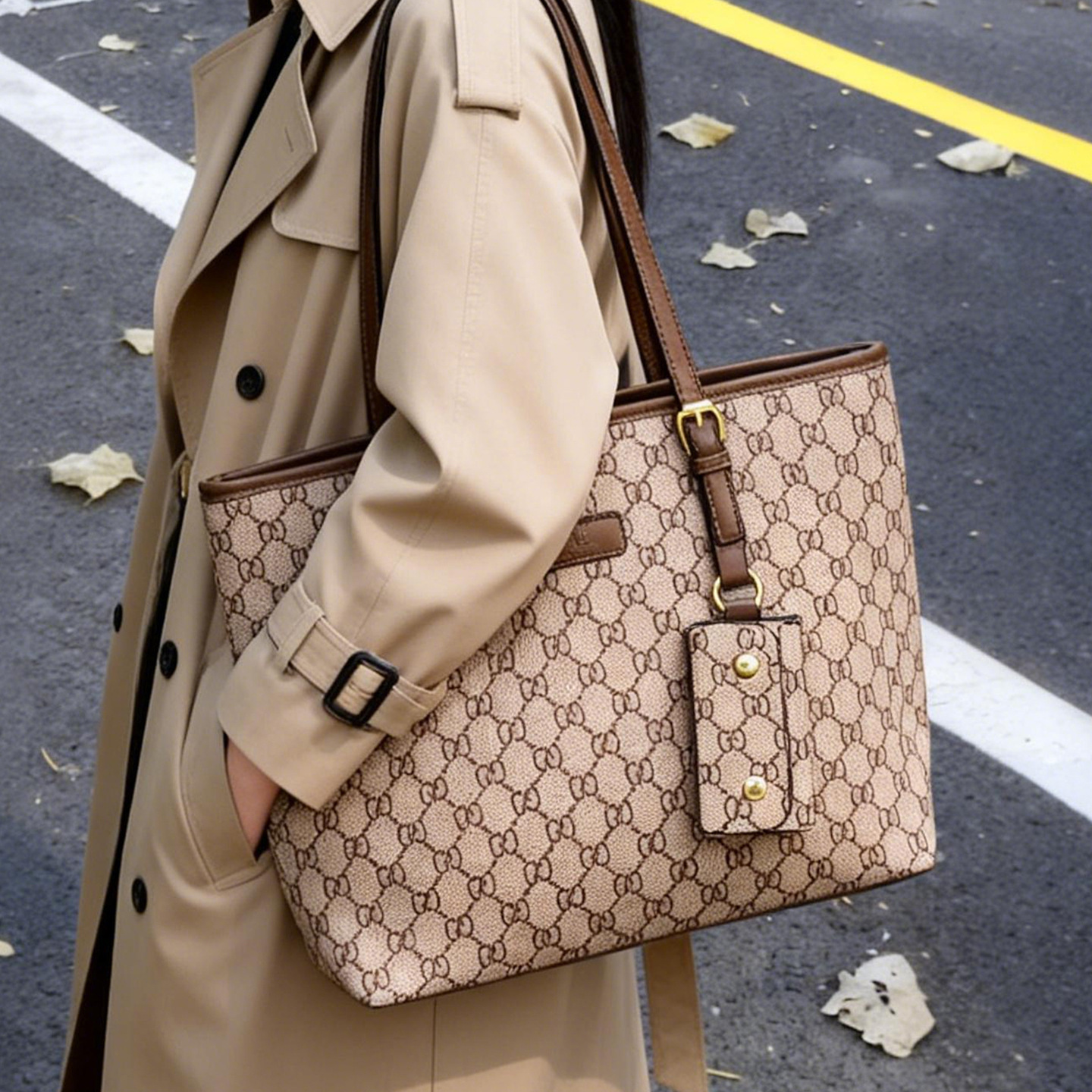 2026 Luxury Monogram Tote Set, - Tote Bag Leather Monogram recension och pris