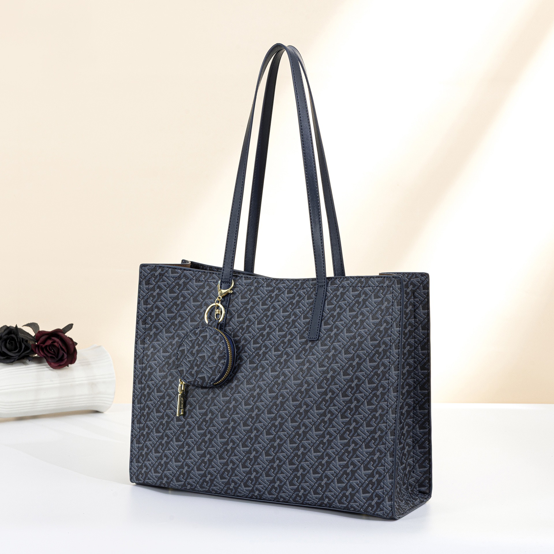Vintage Monogram Tote Bag with - Tote Bag Leather Monogram recension och pris