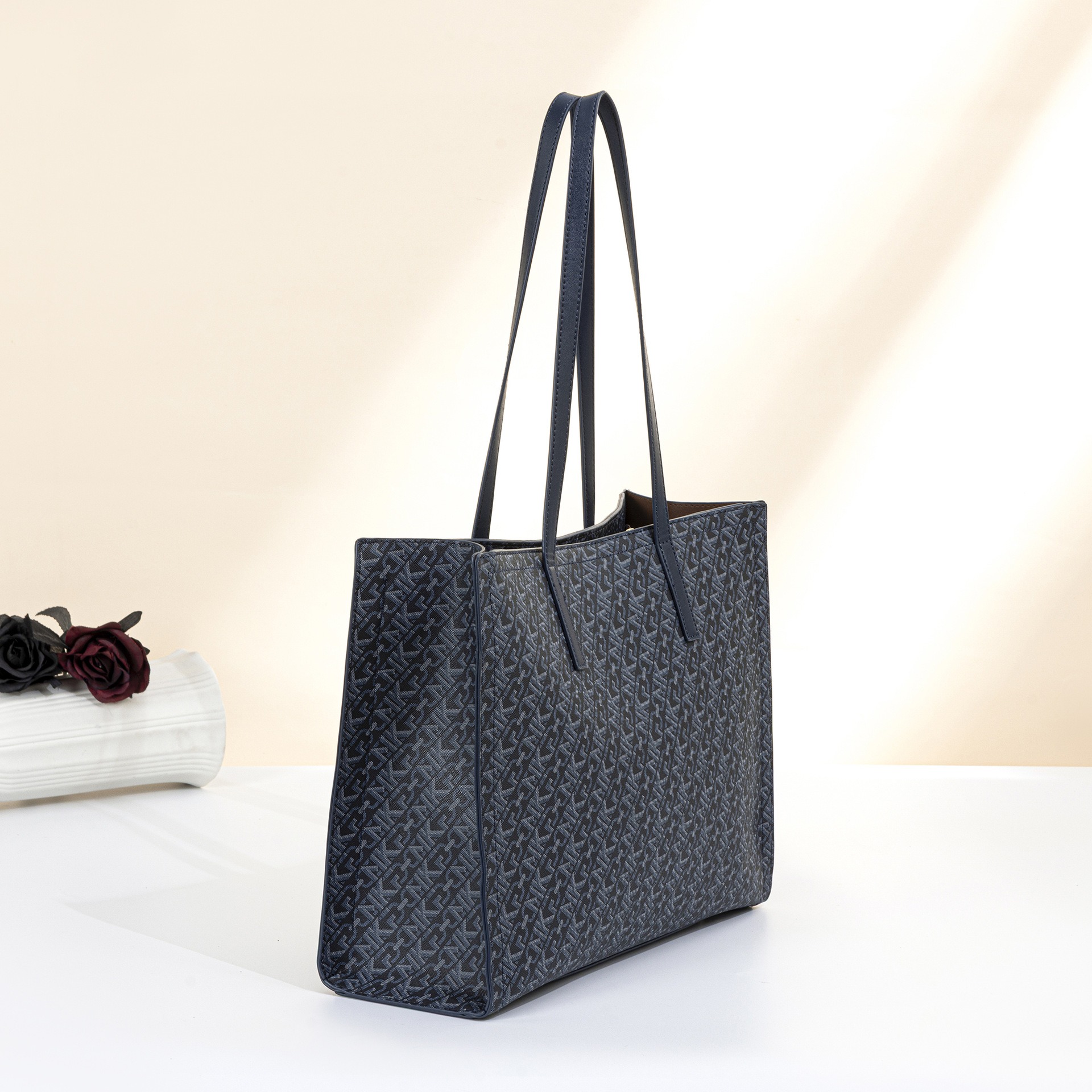 Vintage Monogram Tote Bag with - Tote Bag Leather Monogram recension och pris