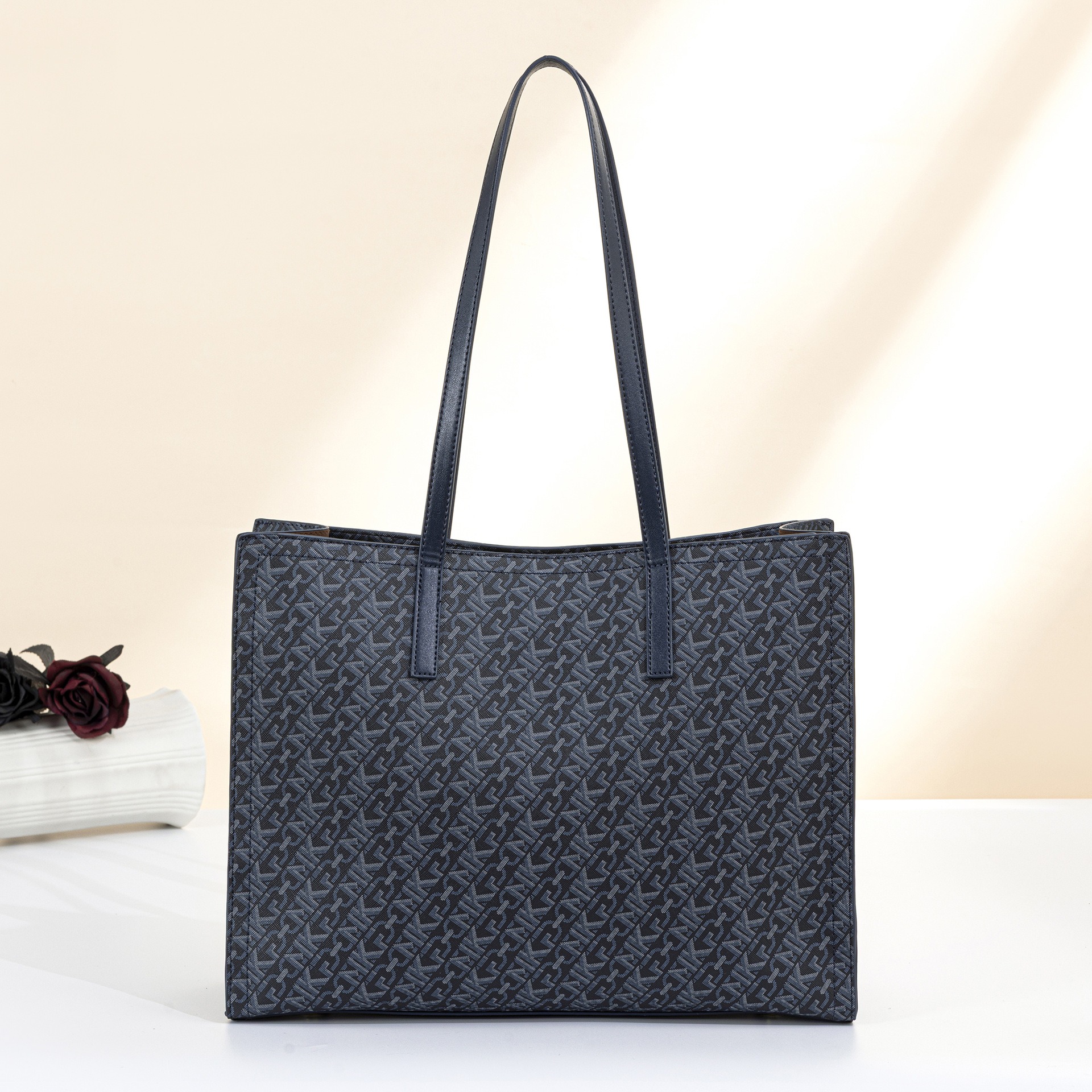 Vintage Monogram Tote Bag with - Tote Bag Leather Monogram recension och pris